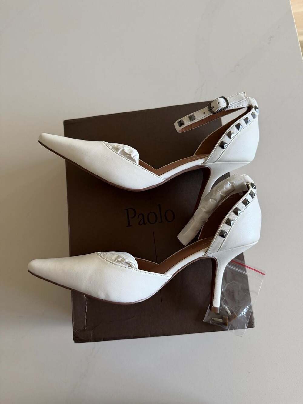 Linea Paolo Yanka-L Eggshell Nappa Heels
